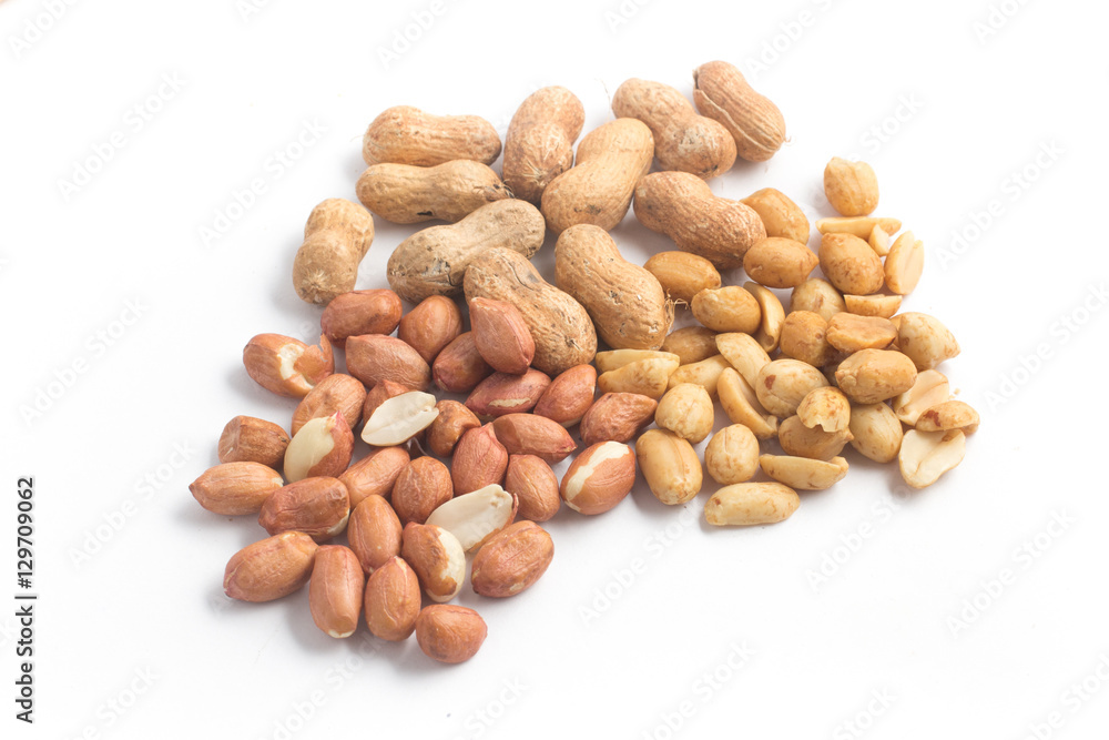 Peanuts pile. Shell Seeds Peanuts pile. Shell Seeds