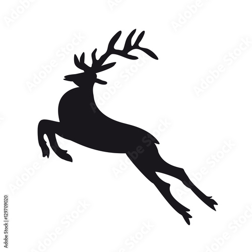 Reindeer on a white background.Icon for Christmas. © tatyanabez1970
