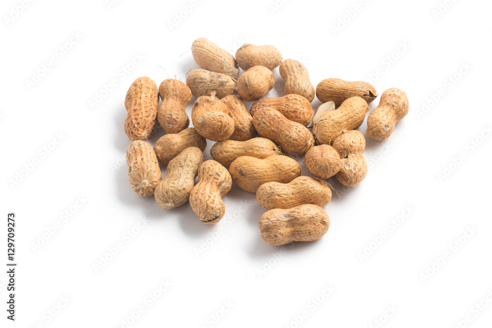 Peanuts pile. Shell Seeds Peanuts pile. Shell Seeds
