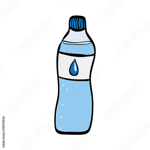 Natural water bottle icon vector illustration graphic design