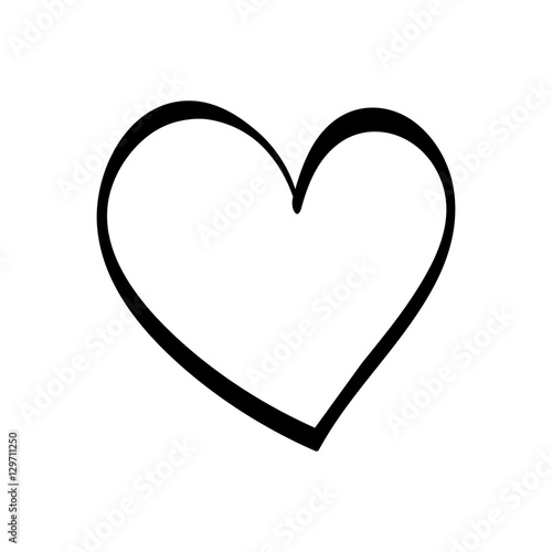 Cute decorative heart icon vector illustration graphic design