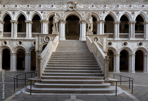 Stairs Giants in the Doge's Palace. Venice. Italy