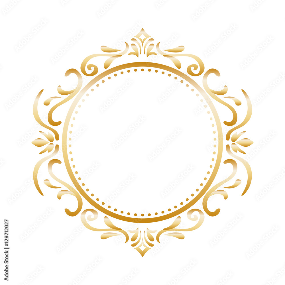 Golden ornamental insignia icon vector illustration graphic design