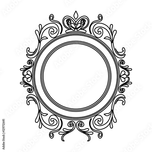 Ornamental border insignia icon vector illustration graphic design
