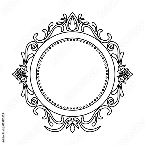 Ornamental border insignia icon vector illustration graphic design