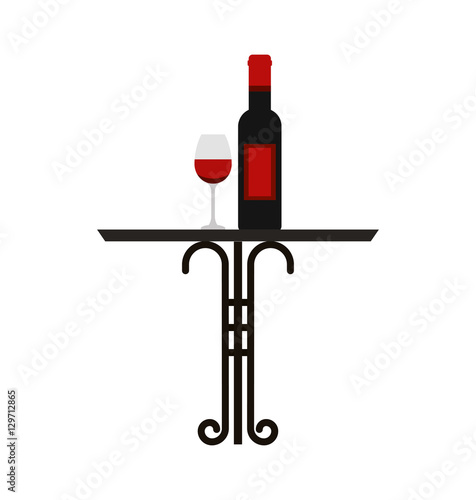 wine bottle drink isolated icon vector illustration design © Gstudio