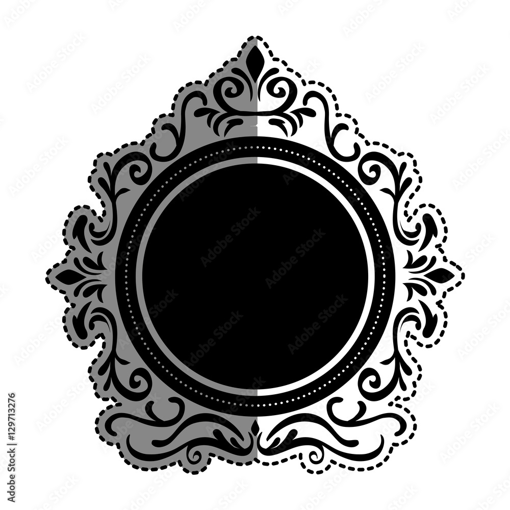 Ornamental border insignia icon vector illustration graphic design Ornamental border insignia icon vector illustration graphic design