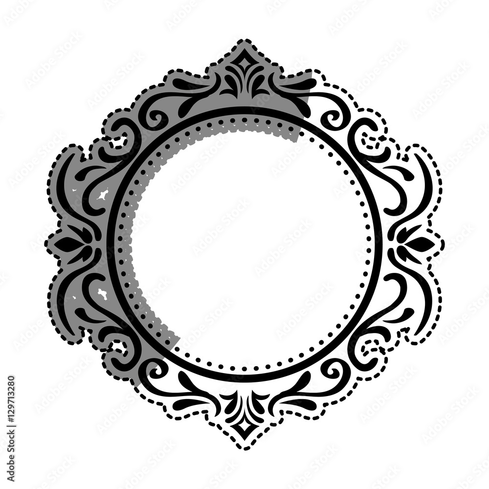 Ornamental border insignia icon vector illustration graphic design Ornamental border insignia icon vector illustration graphic design