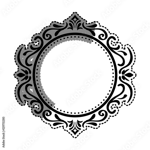 Ornamental border insignia icon vector illustration graphic design
