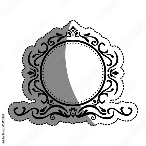 Ornamental border insignia icon vector illustration graphic design