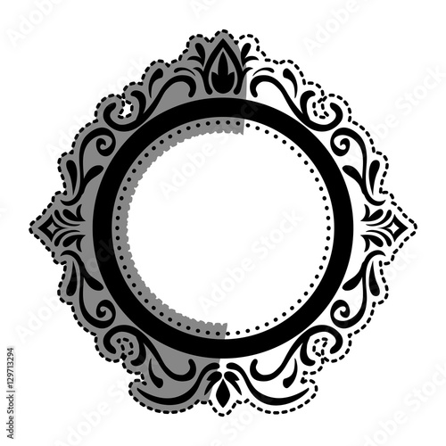 Ornamental border insignia icon vector illustration graphic design