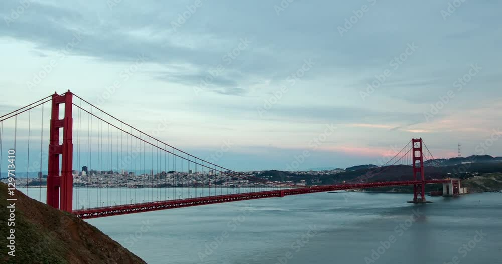 Sunrise at Golden Gate Bridge, San Francisco's World Famous Landmark. Sunrise at Golden Gate Bridge, San Francisco's World Famous Landmark.