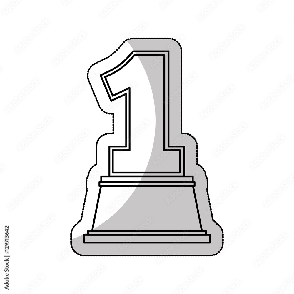 trophy number one award isolated icon vector illustration design trophy number one award isolated icon vector illustration design
