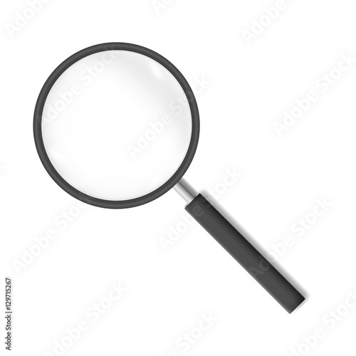Magnifying glass isolated on white background. vector illustration