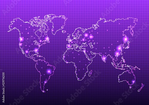 maps of the Earth s. Vector illustration