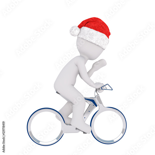 3d man riding on a bicycle photo