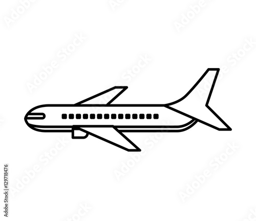 Wallpaper Mural airplane flying isolated icon vector illustration design Torontodigital.ca
