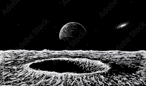 view on surface of the Moon