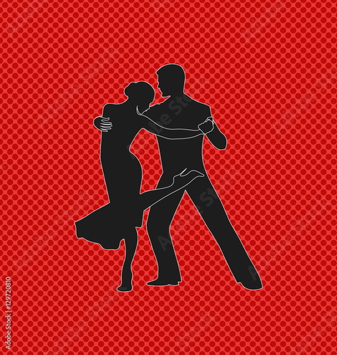 Tango dancing pair