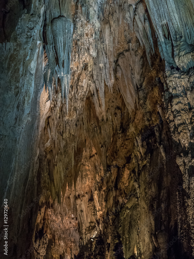 Valporquero's caves with stalactites in (Spain)