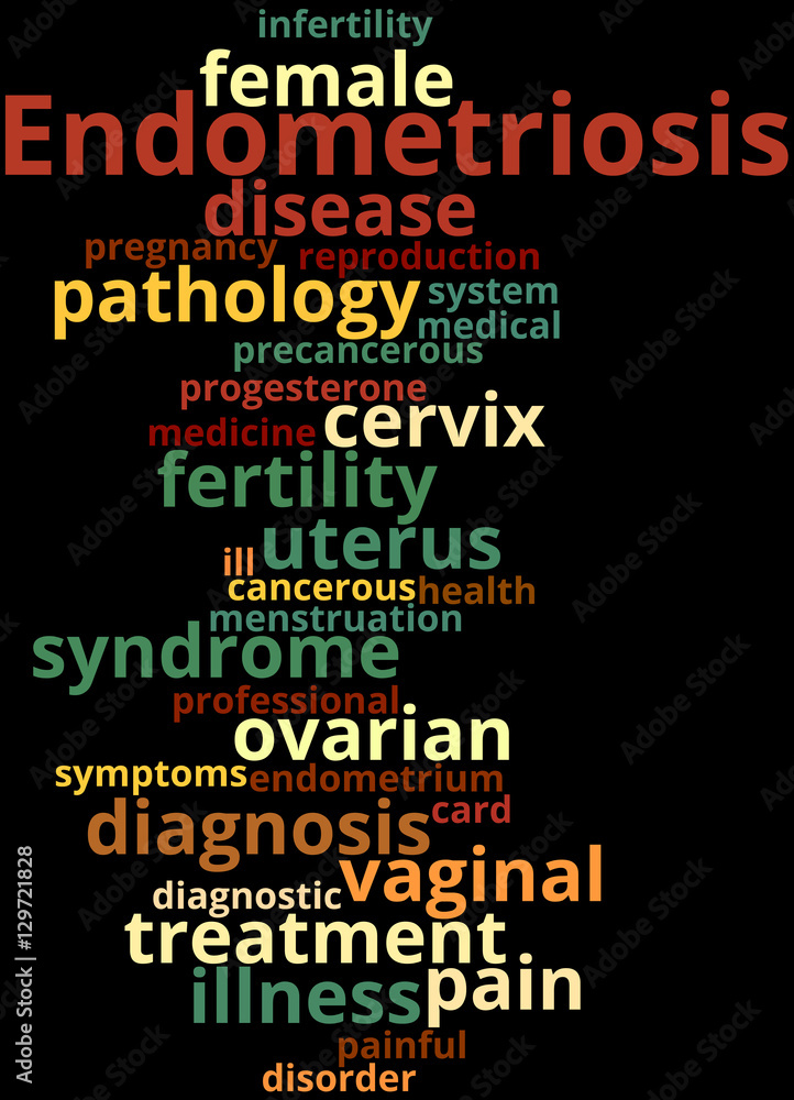 Endometriosis, word cloud concept 4 Endometriosis, word cloud concept 4