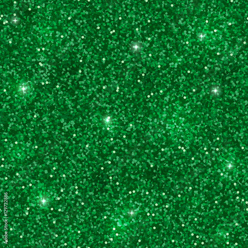 Green glitter seamless texture. Vector