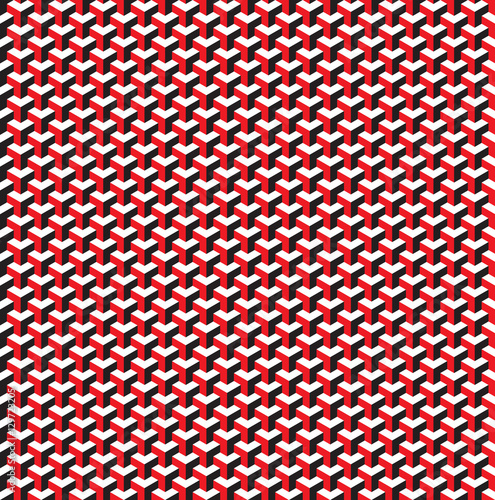 Seamless interlocking woven geometric pattern