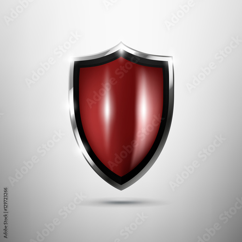 Free Download Metal shiny shield. Realistic vector illustration. Logo design template - GFXLoad