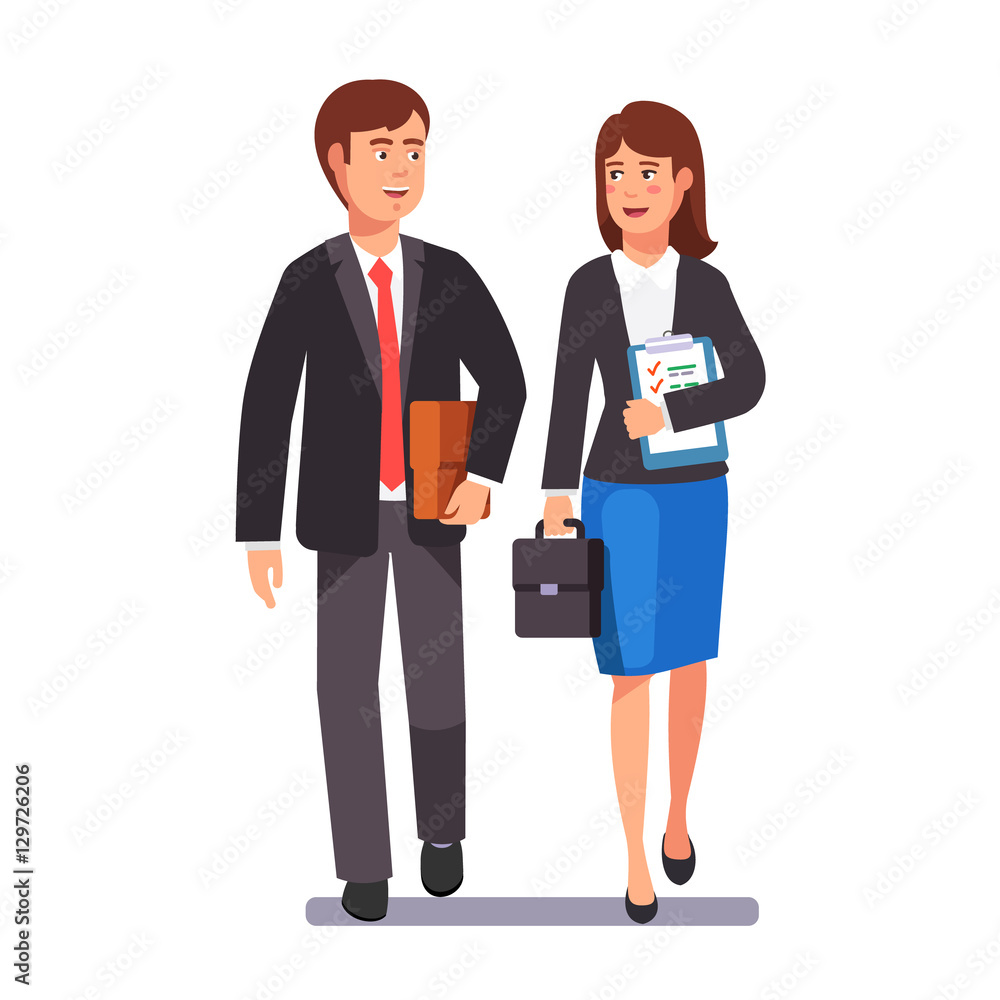 Two business professionals man and woman Two business professionals man and woman