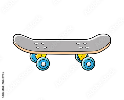 Skateboard isolated.