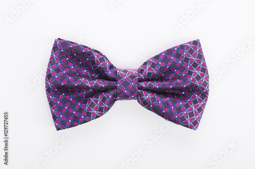 Color bow tie isolated on white background