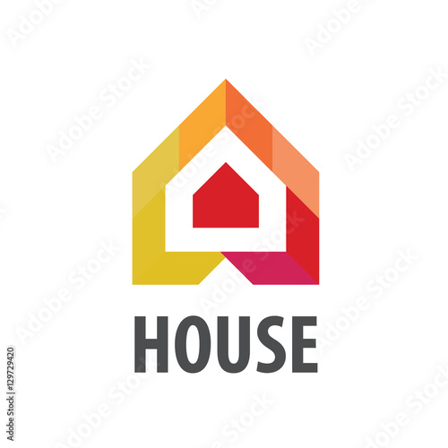 vector logo House in the form of arrows