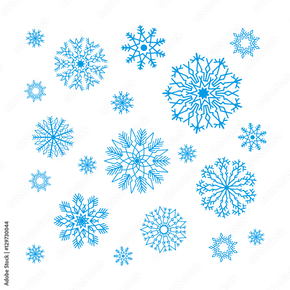 christmas snowflakes collection, circle ornament set, ornamental christmas snowflakes collection, circle ornament set, ornamental