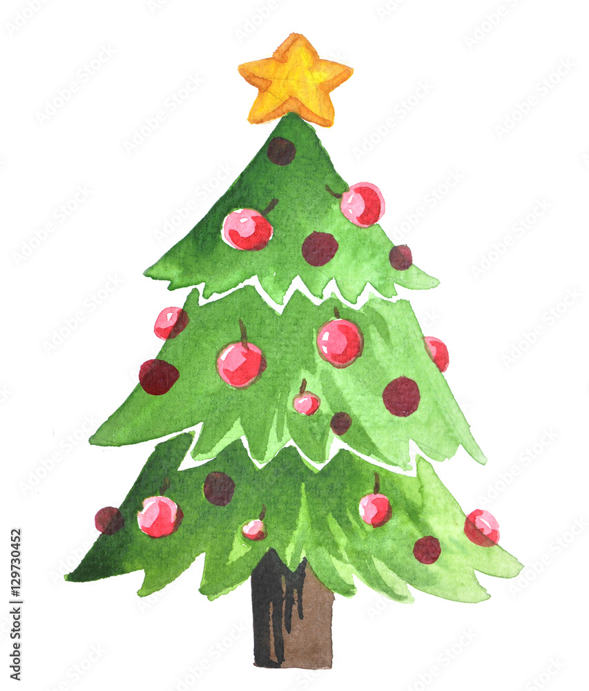 Christmas tree Santa Clause. New Year Greeting Card. Christmas Christmas tree Santa Clause. New Year Greeting Card. Christmas
