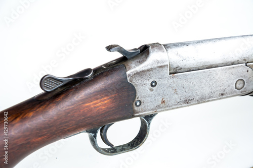 Gun on white background