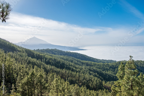 Peak of the mountain and sea of clouds- Tenerife © hanohiki