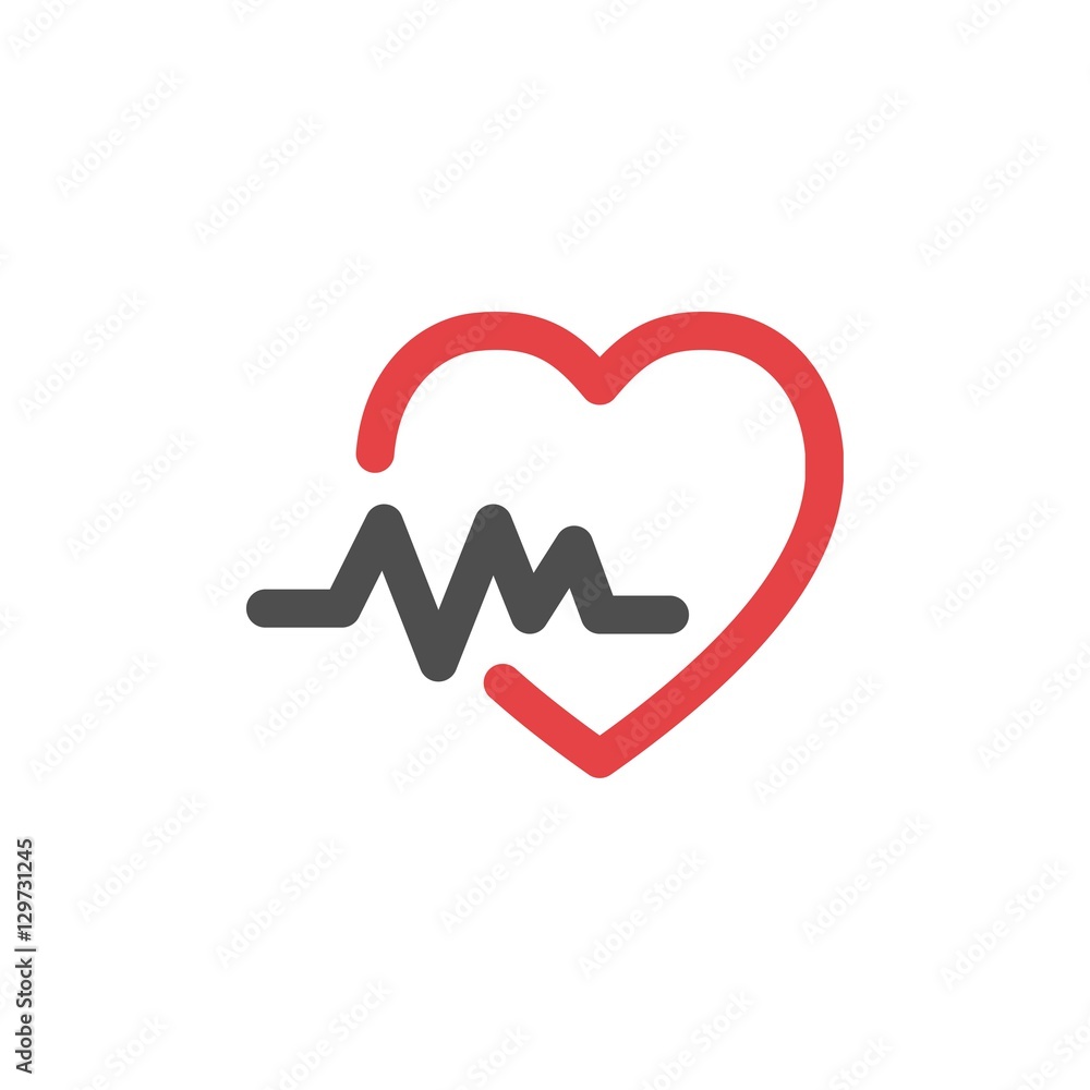 Healthcare Wave Logo Design Element