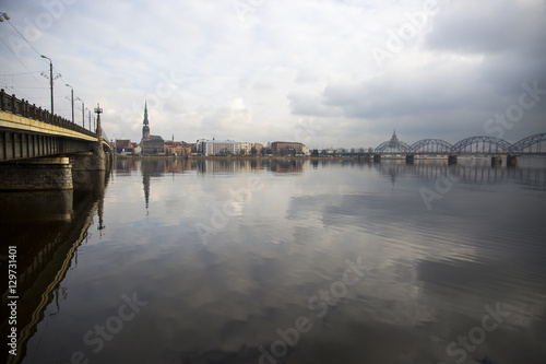 View od Riga skyline over river Daugava in Riga, Latvia © Melanie