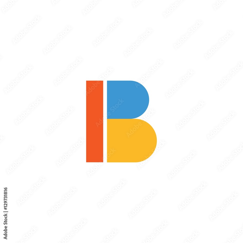 Initial B Color Logo Design Template Initial B Color Logo Design Template