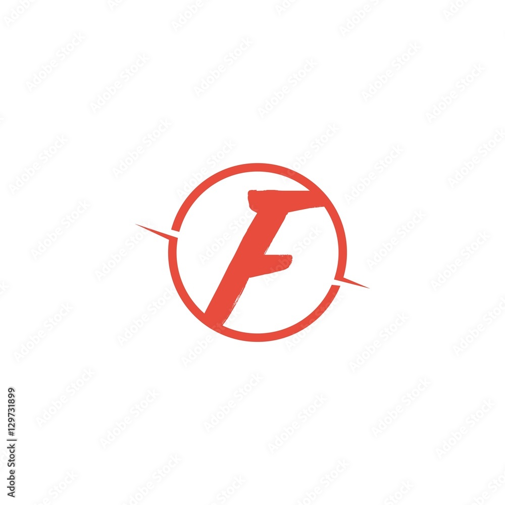 Initial F Circle Logo Design Template Initial F Circle Logo Design Template