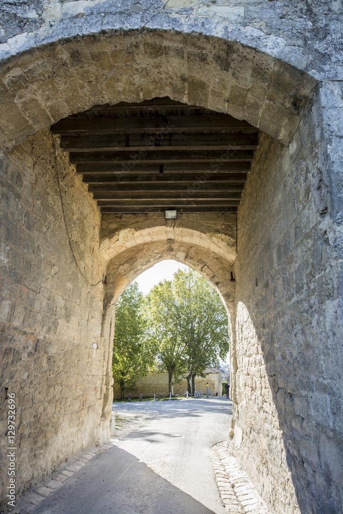 Arch entrance gate of the Blaye Citadel, Gironde, France