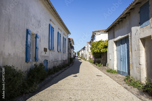 little pedestrian street of village of Talmont sur Gironde, Charente Maritime, France
