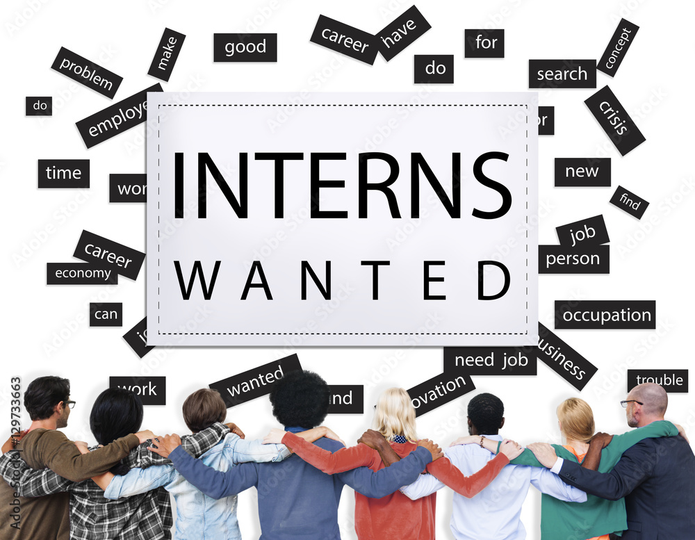 Obraz premium Interns Wanted Internship Training Trainee Concept