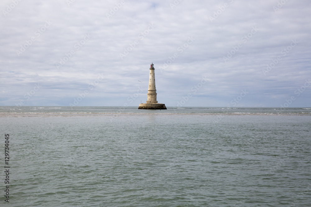 view of the historical lighthouse of Cordouan, Gironde estuary, France view of the historical lighthouse of Cordouan, Gironde estuary, France