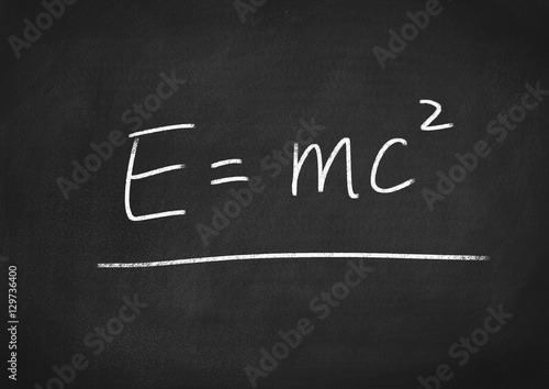 Einstein formula E=mc2 photo