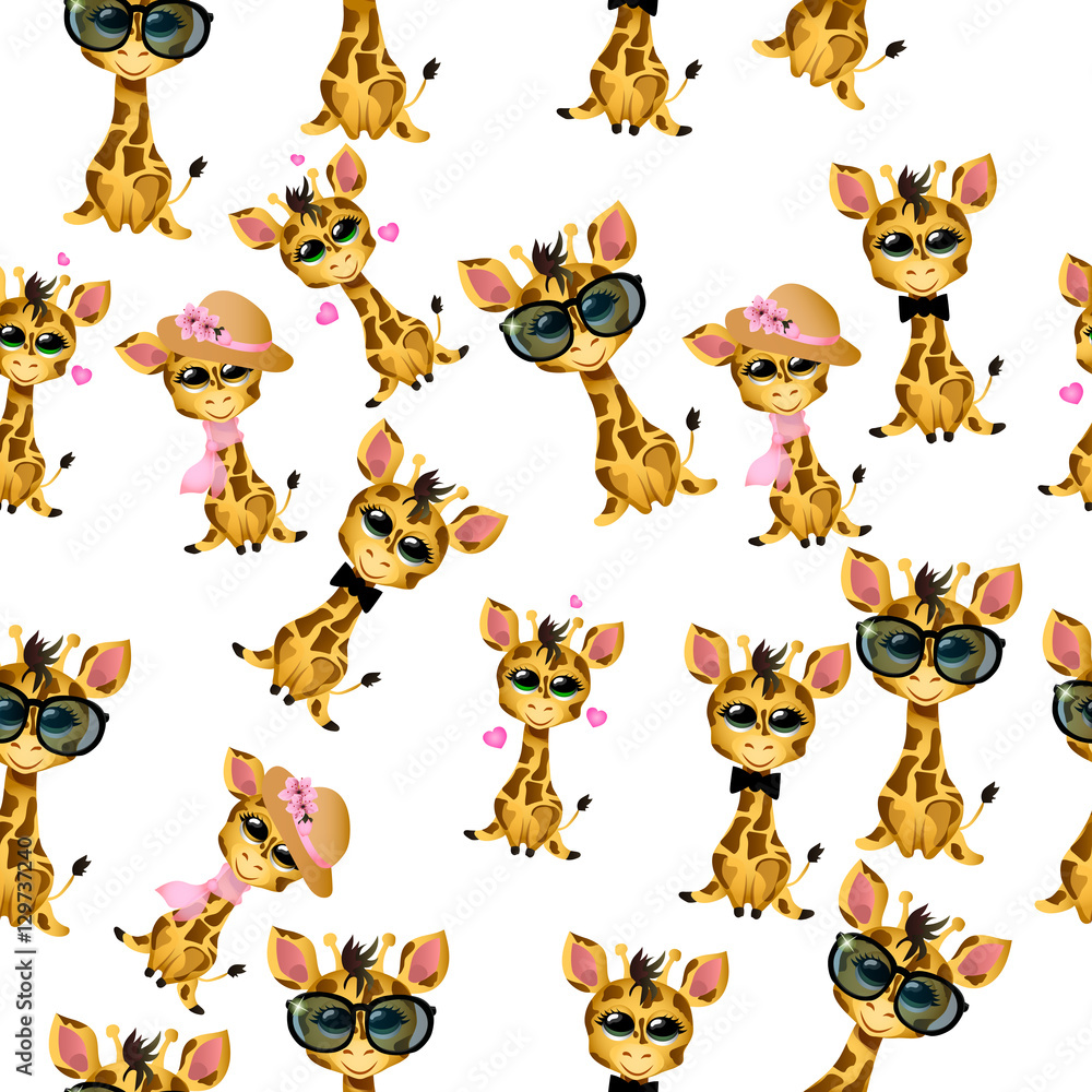 Obraz premium cute giraffe baby