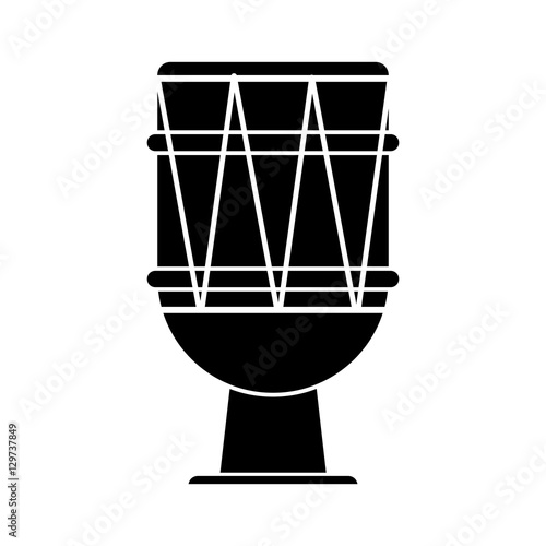 brasilian drum percussion bongo pictogram vector illustration eps 10