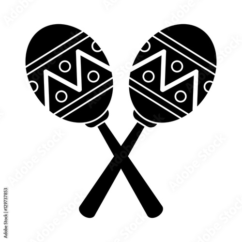 pictogram maracas music instrument brasilian vector illustration eps 10