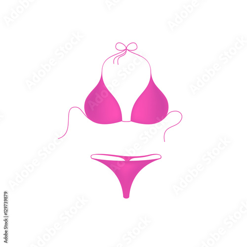 Bikini suit in pink design