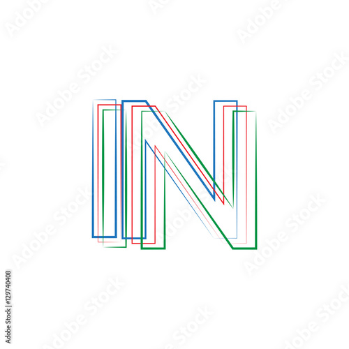 INITIAL ABSTRACT LOGO WITH COLOR